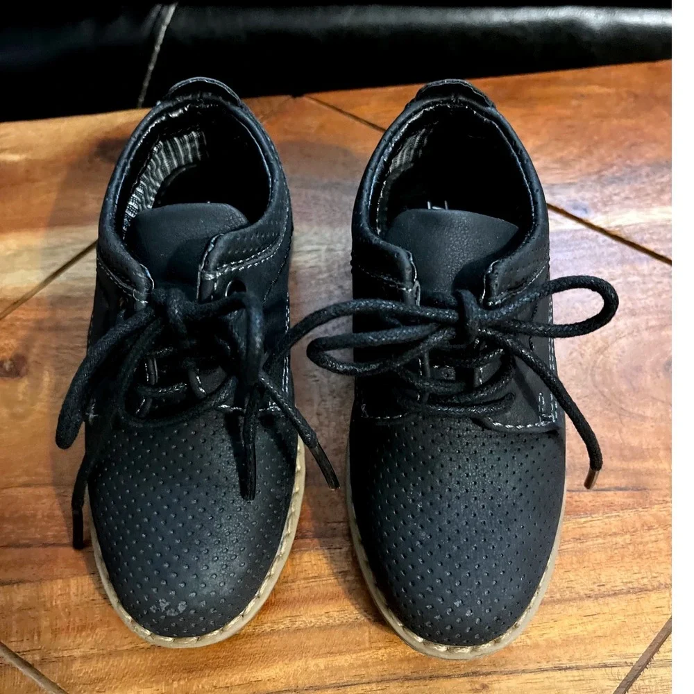 Ashford Boys Dress Shoes Black Lace‎ Up Oxfords Casual Formal Size 5M (Toddler)